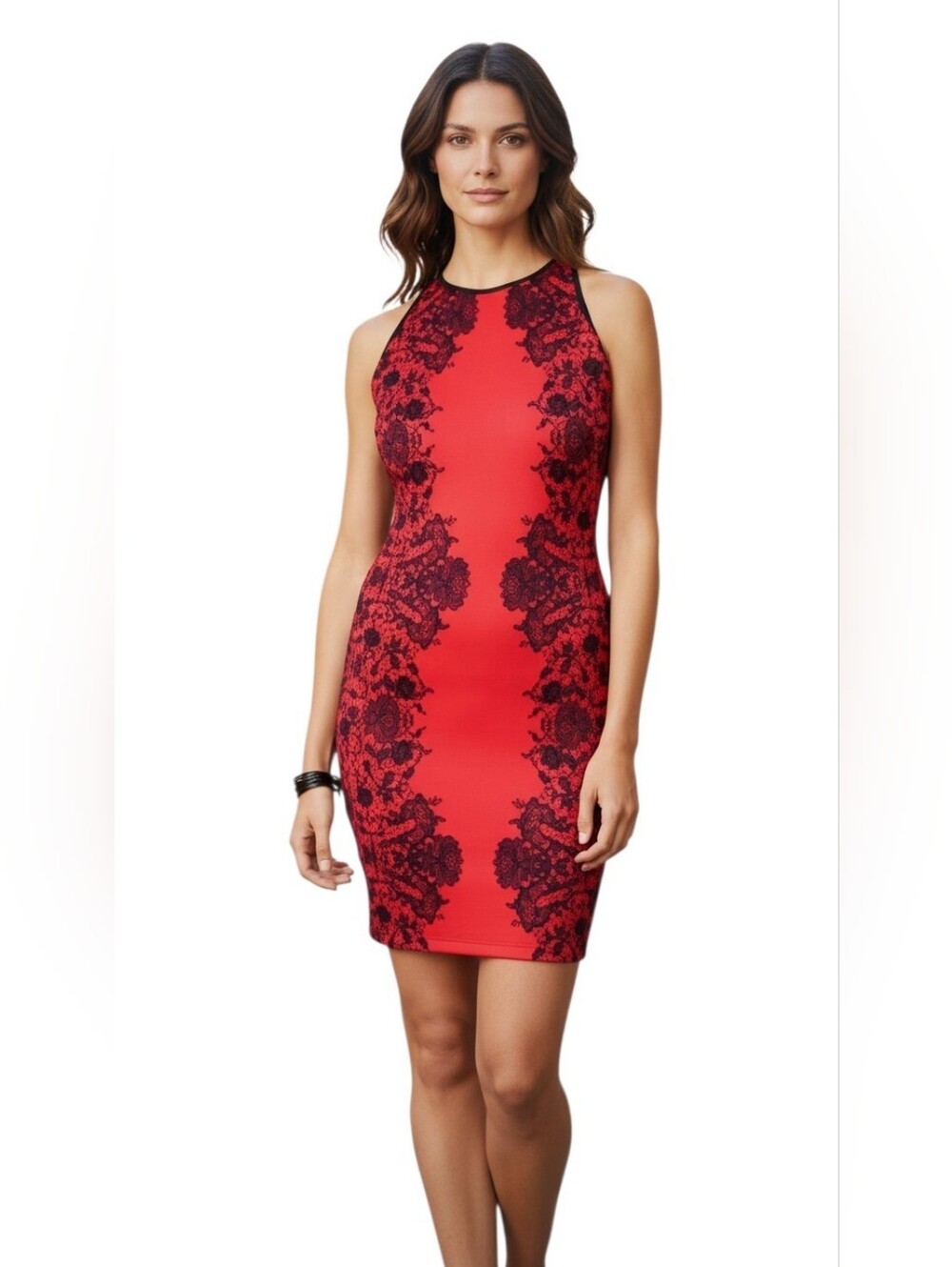 B. Darlin Junior's NWT  Sheath Lace Bodycon Red Dress size 1/2
